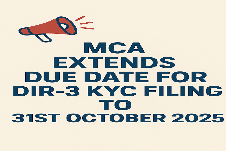 Director’s KYC filing extended till 31st October without late filing fee of Rs.5000