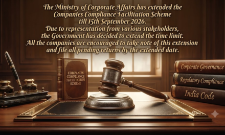 Companies Compliance Facilitation Scheme 2026 extended till 15th September